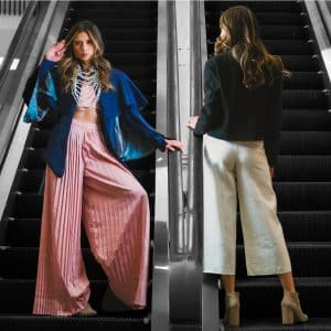 Modelo en las escaleras eléctricas de Fontanar